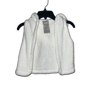 PS Soft White Furry Children Hoodie Size S